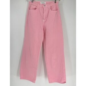 Just Black Denim Wide Leg Jeans Womens 28 Pink Lemonade